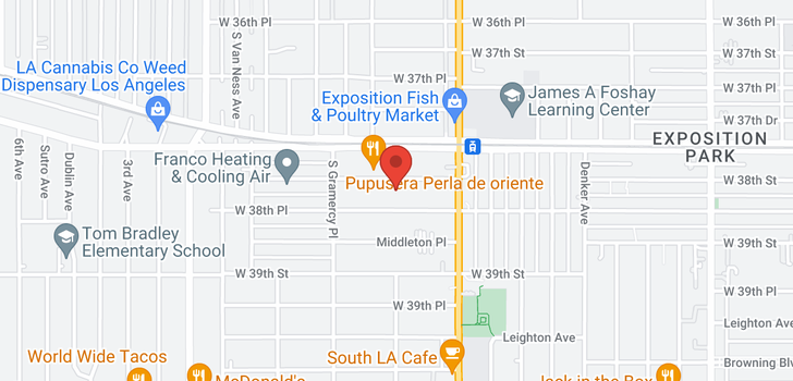 map of 3805 S St Andrews Los Angeles, CA 90062